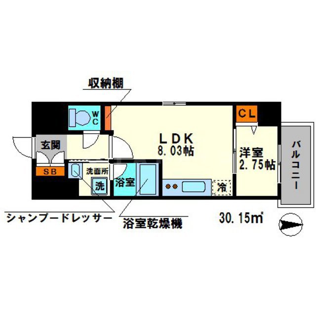Fortuney江坂Ⅱの間取り