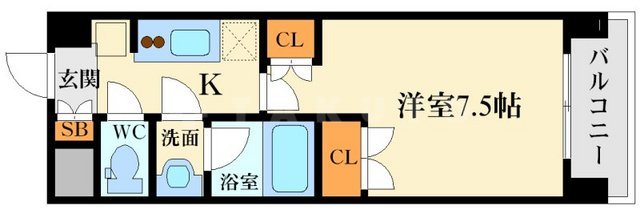 パークフラッツ江坂の間取り