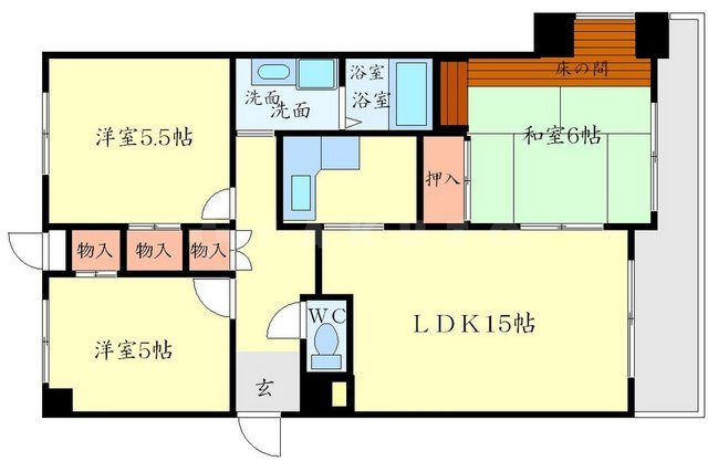 プレシオ緑ヶ丘の間取り