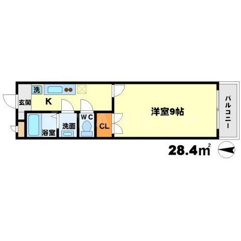 童夢江坂の間取り