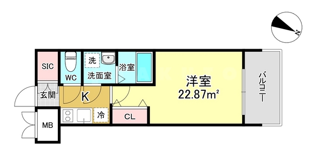 レジュールアッシュ塚本レジデンスの間取り
