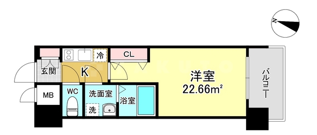 レジュールアッシュ塚本レジデンスの間取り