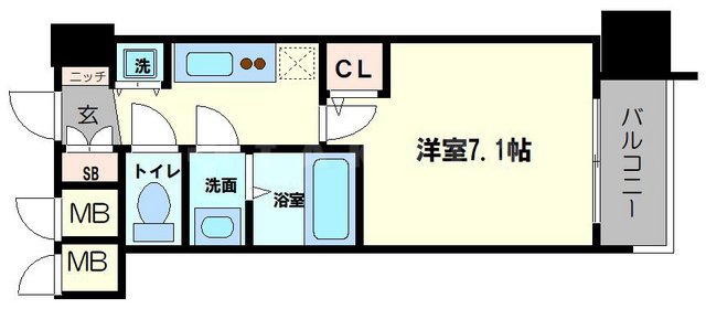 スプランディッド新大阪Vの間取り