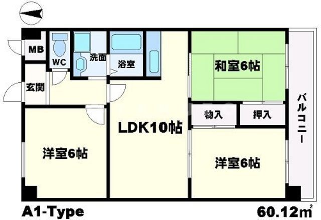 アビタシオン西緑丘の間取り
