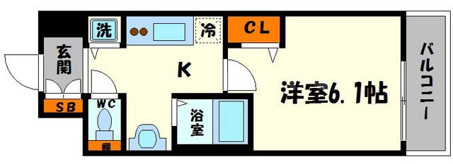 アスヴェル新北野モストの間取り