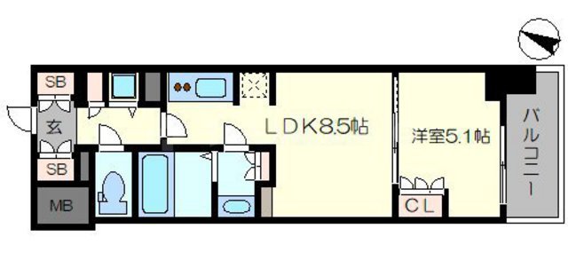 シティカレント新大阪の間取り