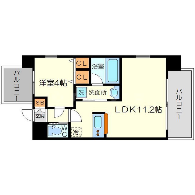 CITY SPIRE西中島の間取り
