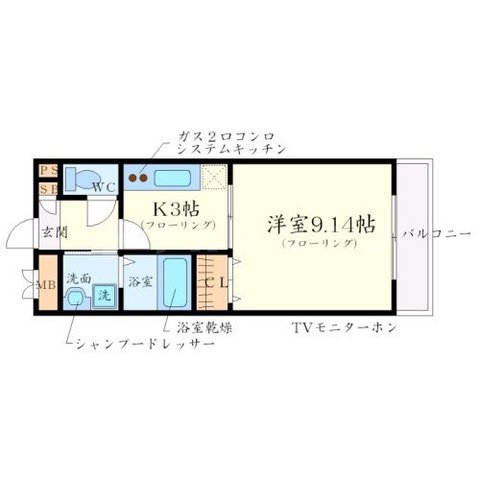 アンプルールフェールネサンスの間取り