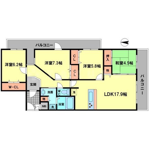 ヴェルジコリーナの間取り