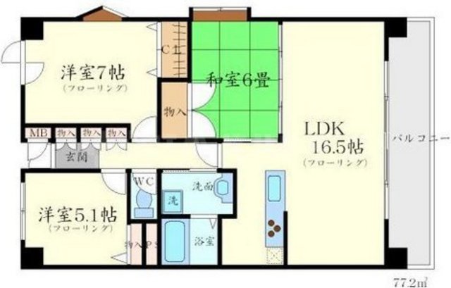 クレセント千里中央の間取り