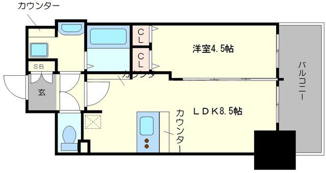 プレサンス新大阪ザ・シティの間取り