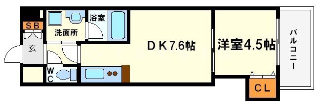 ルクレ新大阪レジデンスの間取り