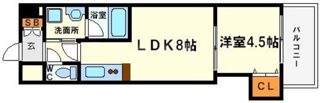 ルクレ新大阪レジデンスの間取り