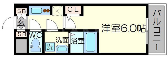 S-RESIDENCE新大阪Gardenの間取り