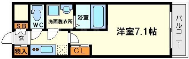 アーバンフラッツ新大阪Ⅰの間取り