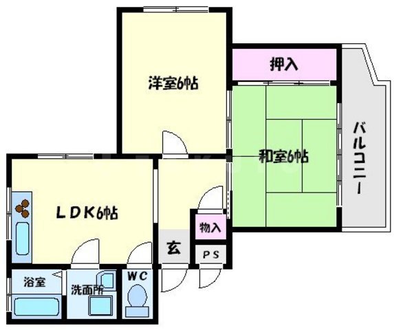 ピットレスク千里の間取り