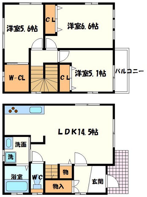 フジパレス戸建賃貸長野西の間取り