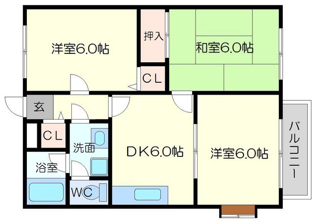 ツインフィールド弐番館の間取り