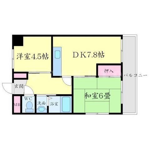 サンパレス21永楽荘の間取り