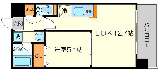 グランカーサ新大阪SOUTHの間取り