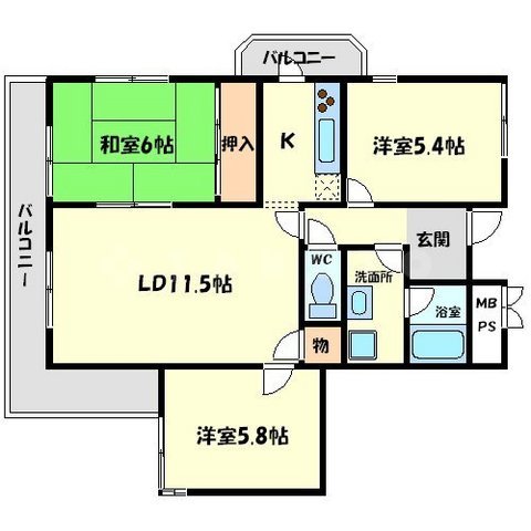 グレイスマンションの間取り