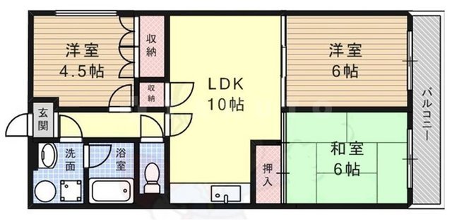 ユーハイツ千里の間取り