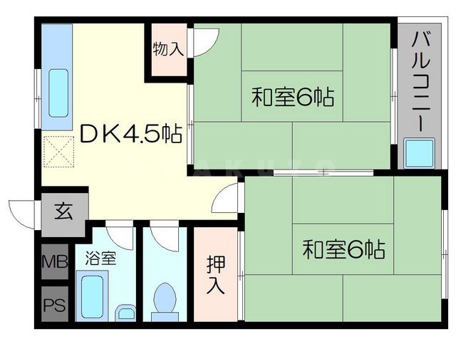 千里七尾マンションの間取り