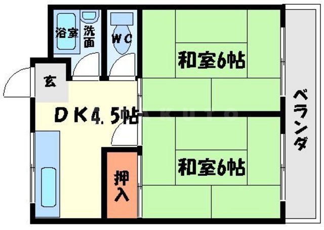 千里七尾マンションの間取り