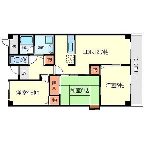 オークヴィラ村上3の間取り