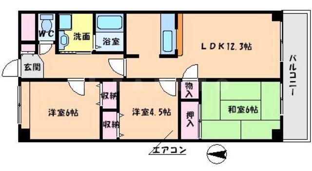 メゾンドール南千里の間取り