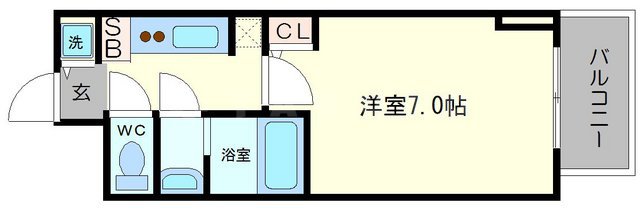 S-RESIDENCE難波Brillerの間取り