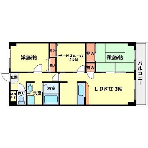 メゾンドール南千里の間取り