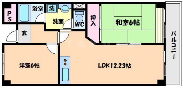 智関第3マンションの間取り