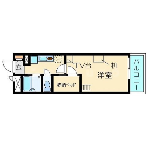 レオパレスシャルマン柴島の間取り