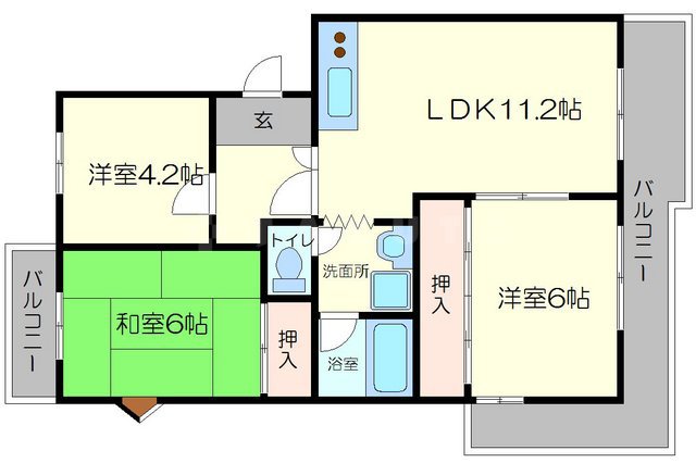 レジデンス吉川 2号棟の間取り