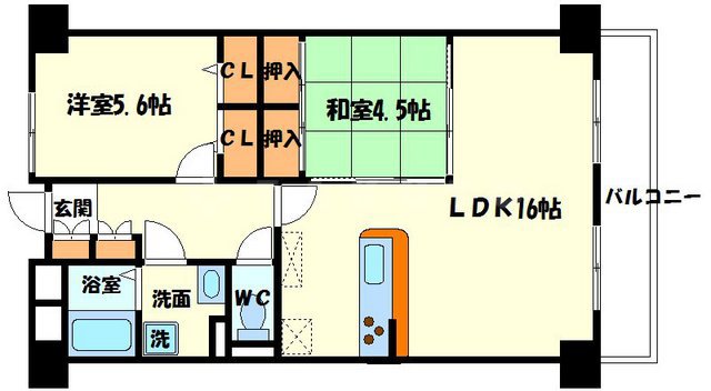 ベルメゾン山田の間取り