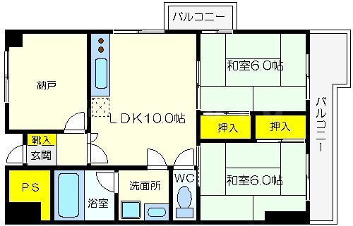 エルヴェ五月ヶ丘の間取り