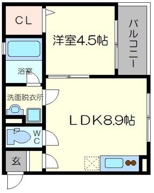 KTIレジデンス西中島Ⅲの間取り
