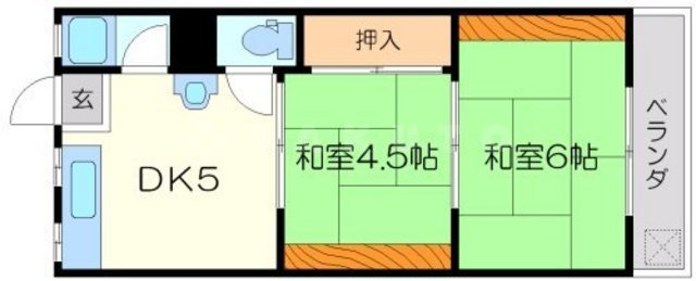 センリハイツA棟の間取り