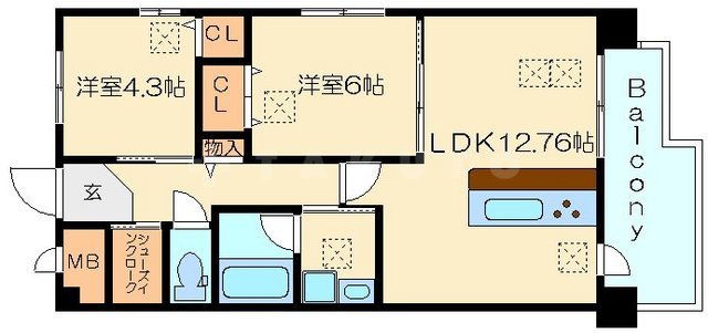 ルネサンスの間取り