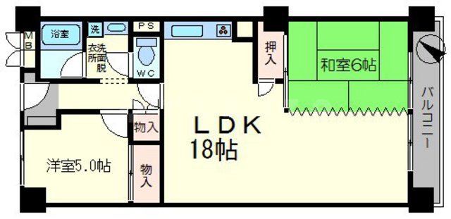 千里スカイハイツの間取り