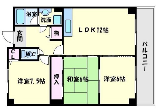 エクセル千里三番館の間取り