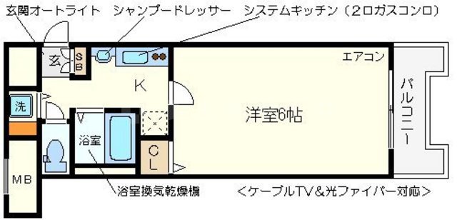 プレサンス難波EASTモダニティの間取り