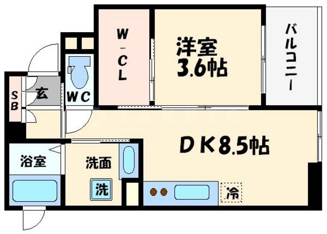 アリス・マナーガーデン谷町の間取り