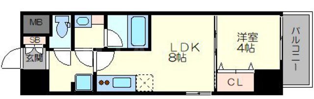 LaCASA新北野Ⅱの間取り