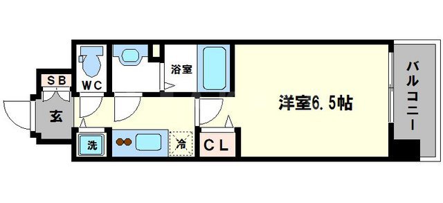 プレサンス谷町七丁目の間取り