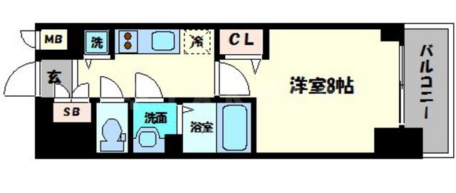 プレサンス谷町七丁目Ⅱの間取り
