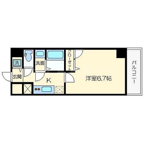 シャルマンフジ大阪城南の間取り