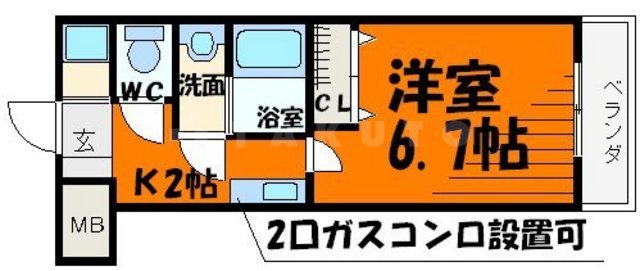 シャルマンフジ大阪城南の間取り