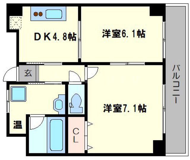 ハクユウ元町の間取り